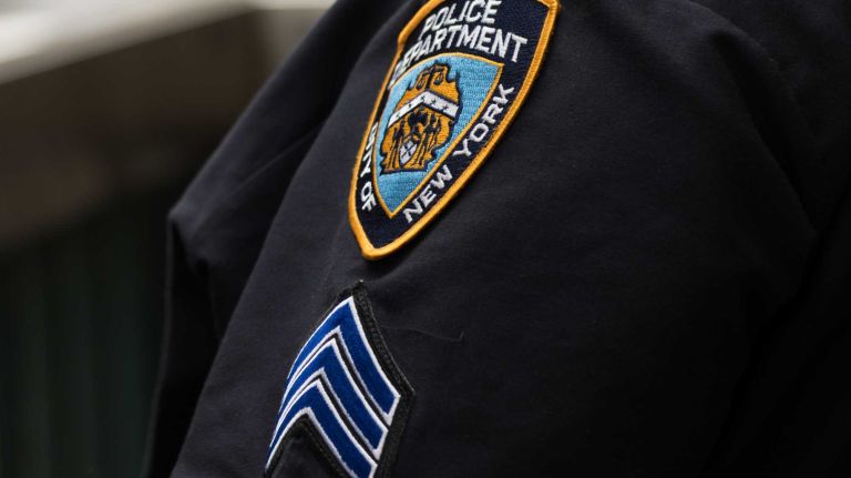 NYPD Officer O'Keefe Thompson is accused of assaulting a man in Coney Island in July and then threatening him with a gun after a complaint was filed, the Brooklyn district attorney's office said on Monday, Sept. 18, 2017.