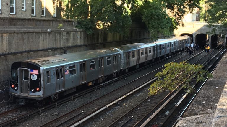 A Q train fatally hit a man on the tracks between Parkside and Church avenues in Brooklyn Saturday, Sept. 9, 2017, police said.