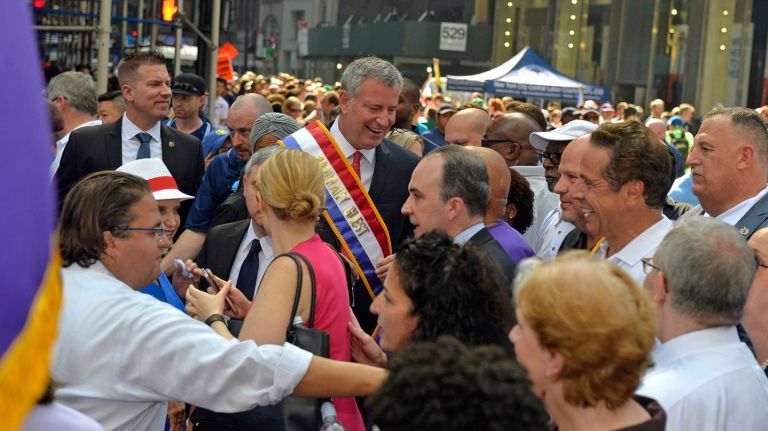 Labor Day Parade a reminder of unions and their history 1 Mayor Bill de Blasio and Gov. Andrew Cuomo are among the politicians expected to march in the Labor Day Parade on Sept. 9, 2017.