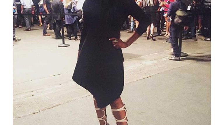 Spotted: Totally amazing gladiator stilettos on @carolephilips!