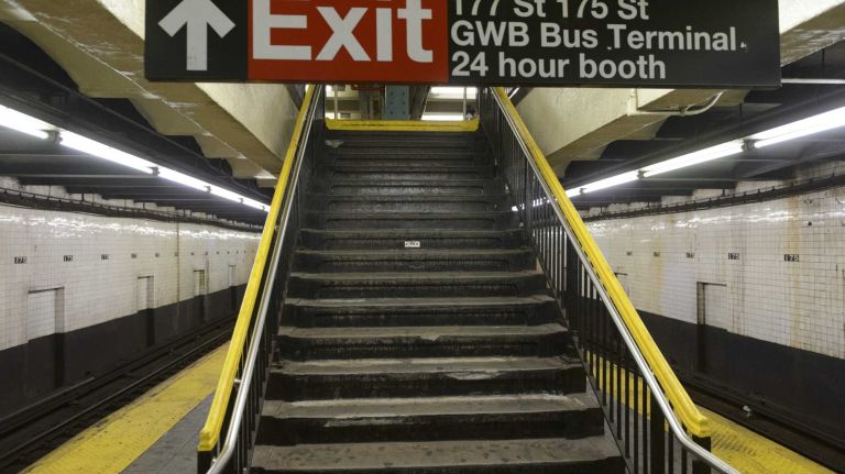A state of disrepair is visible at the 175th Street A-Line subway station in Manhattan on Wednesday, September 02, 2015. An analysis by the Citizen Budget Commission found that the 52 Street-Lincoln Avenue subway station was one of the worst stations because it has 'components' in disrepair, such as platforms and stairs.