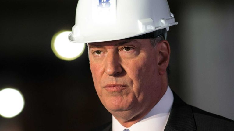 Mayor Bill de Blasio announced on Monday, Nov. 17, 2014, that New York City is investing $140 million for expanding manufacturing and creating 3,000 jobs at the Brooklyn Navy Yard for what's known as Building 77.