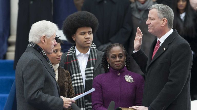 Things are going pretty well for Dante de Blasio, especially now that his dad has repealed the city's ban on cell phones in schools. But this one is purely for selfish reasons: Who can't resist the opportunity to see his 'fro that close up? Even President Obama is impressed by it. 