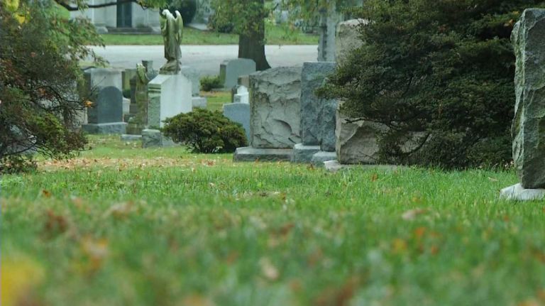 A Woodlawn Cemetery mausoleum was broken into and six caskets were damaged, a law enforcement source said on Tuesday, Aug. 22, 2017.