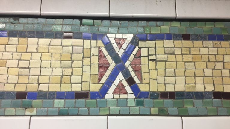 Tile mosaic in the Times Square subway station that looks similar to the Confederate flag will be modified so there is no confusion over its meaning, the MTA said on Friday, Aug. 18, 2017.