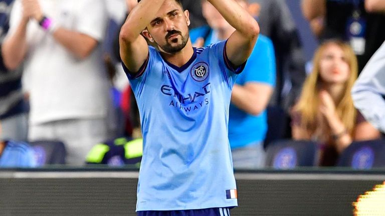 David Villa notched his first hat trick for NYCFC against the Red Bulls.