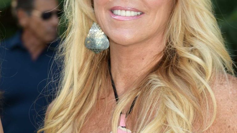 Dina Lohan at the Last Chance Animal Rescue benefit hosted by Ruth Katz on July 11, 2015, in Bridgehampton.