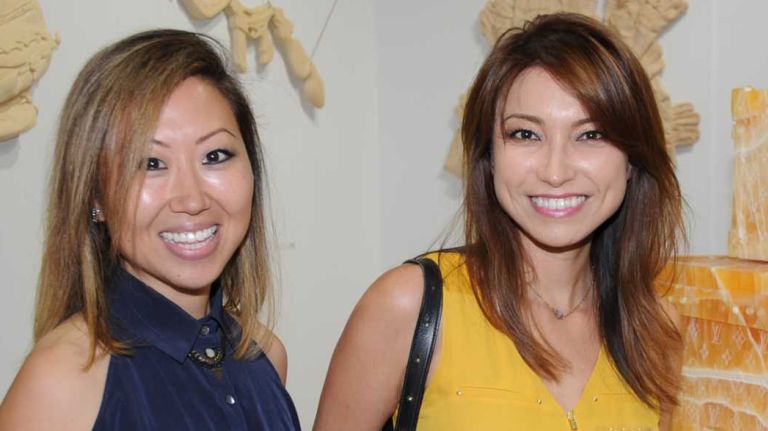 Mary Lai, at left, and Sunny J. Bourgeois at the Art Southampton VIP First View and VIP Preview to Benefit Southampton Hospital and Parrish Art Museum in Water Mill, Thursday, July 9, 2015. The art show runs through July 13.