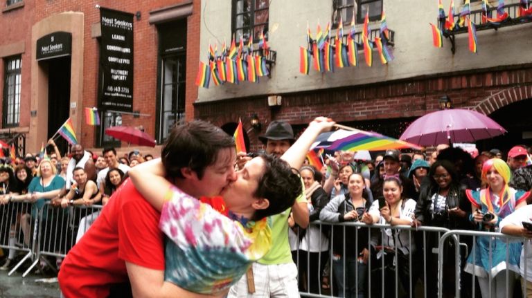 Love is celebrated at the 2015 New York City Pride march on June 28, 2015 in New York City. 