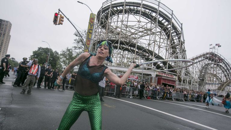 2015 Coney Island Mermaid Parade photos 26 A woman twirls a hula hoop at the Mermaid Parade in Coney Island on June 20, 2015.