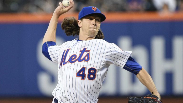 Jacob deGrom scouting report 7 The righthander features a four-seam fastball, two-seam fastball, slider, cutter and change-up. He throws the four-seam fastball 47 percent of the time, the two-seamer 15 percent, the slider nearly 19 percent, the cutter nine percent and the change-up about 10 percent.