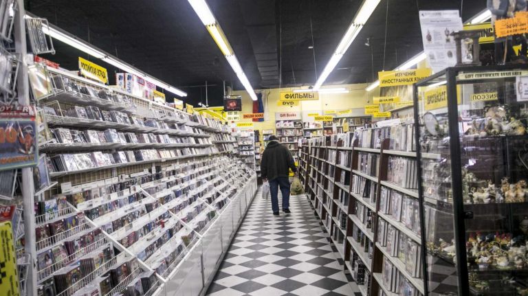 St. Petersburg Bookstore, in Brighton Beach in Brooklyn on April 28, 2015. By Anthony Lanzilote