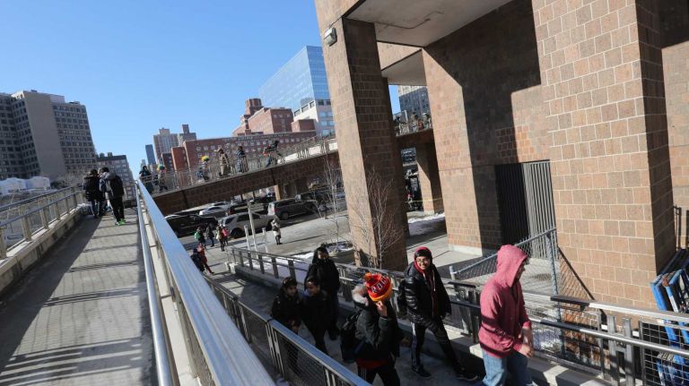 Kips Bay photos 24 The walkway in front of Waterside Plaza near 24th and the FDR in Kips Bay, Friday, March 6, 2015.