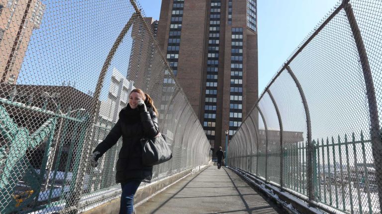 Kips Bay photos 37 The foot bridge over the FDR which leads to Waterside Plaza in Kips Bay, Friday, March 6, 2015.