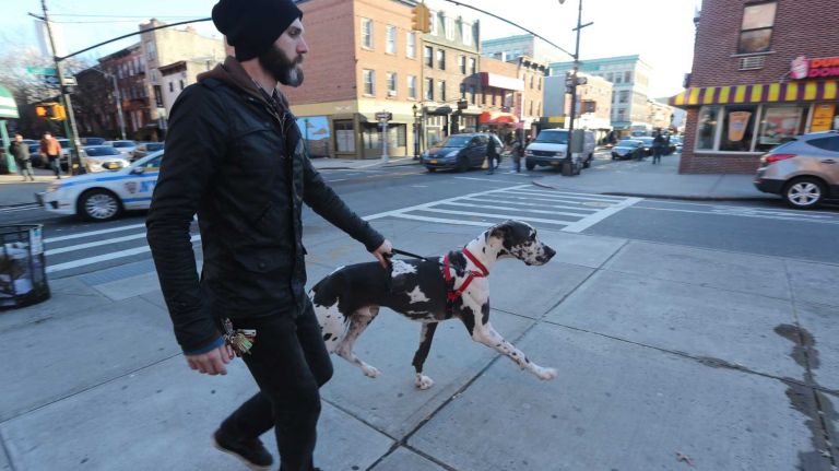 Scene at the corner of Smith and Bergen street near the F train subway stop in Cobble Hill, Brooklyn, Monday, Jan., 5, 1015.