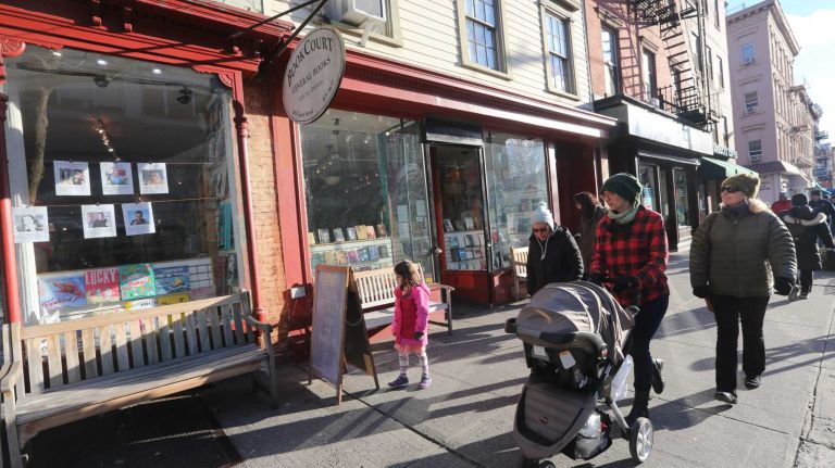 The scene on Court St. between Pacific and Dean streets in Cobble Hill, Brooklyn, Monday, Jan., 5, 1015.