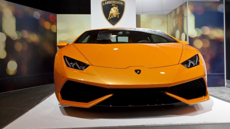 The 2015 Lamborghini Huracan starts at just under a quarter-million dollars and puts out 602 hp with its 5.2L V10 engine. The manufacturer recommends a starting price of $237,250.