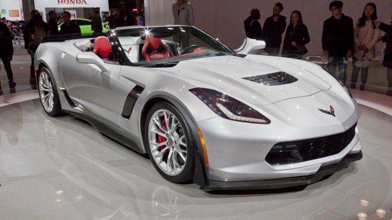 Equipped with a supercharged 6.2L V-8 engine, Chevrolet's flagship supercar puts out 650 hp with the Z06 edition. The price starts at $79,000.