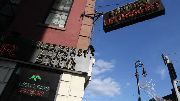 The Waverly Restaurant at Waverly Place and 6th Ave. in Greenwich Village.