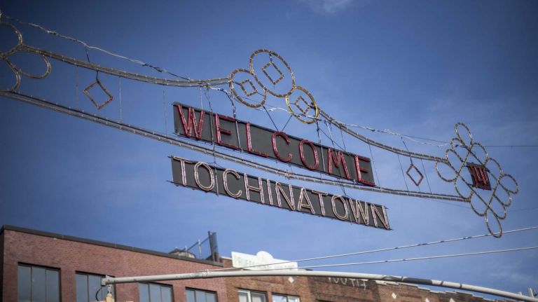 A sign on Canal Street in Chinatown in Manhattan, on Nov. 4, 2014.