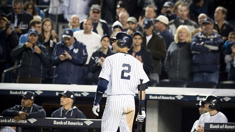 Derek Jeter's final game at Yankee Stadium 134 Yankees' Derek Jeter walks back to the dugout after striking out in the fifth inning while playing his last home game against the Baltimore Orioles at Yankee Stadium on Thursday, Sept. 25, 2014.