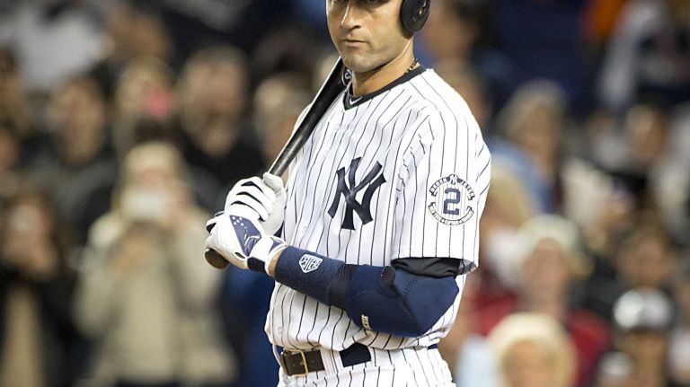 Derek Jeter's final game at Yankee Stadium 147 Yankees' Derek Jeter gets his assignment from the third base coach while at bat in the first inning against the Baltimore Orioles at Yankee Stadium on Thursday, Sept. 25, 2014.