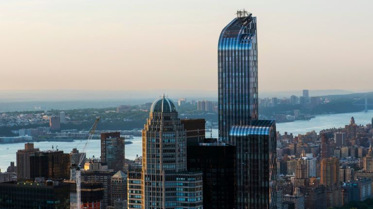 Since it topped out in June 2012, One57 and neighboring 432 Park Ave. have changed the skyline along Central Park South. The 90-story, 1,004-foot-tall building is mixed-use; the bottom 25 floors are part of the Park Hyatt hotel and the rest are residential condominiums.