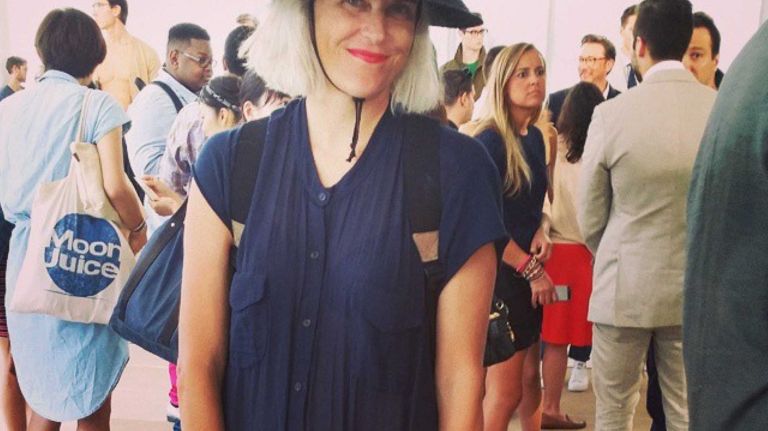 New York Fashion Week street style 8 Topping things off with a custom-made hat #amstreetstyle #nyfw