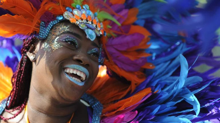 Shaleca Whyte prepares for the annual West Indian Day Parade in Brooklyn on September 1, 2014. 