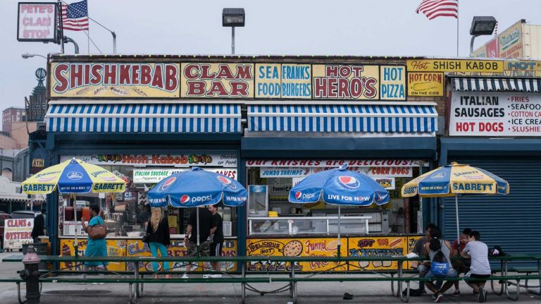 Pete's Clam stop in Coney Island Brooklyn, on August 1, 2014. By Anthony Lanzilote.