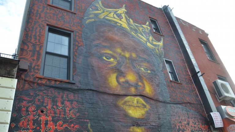 A Bed-Stuy mural dedicated to The Notorious B.I.G. is safe after building renovations threatened its fate, a local art group says. 