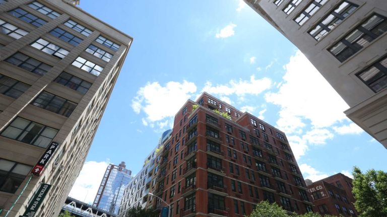 Buildings along Front Street in Dumbo on June 6, 2014.