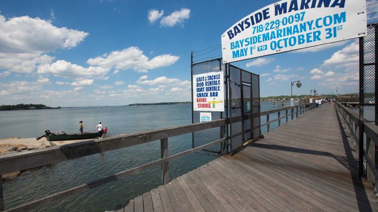 The Bayside Marina at Little Neck Bay offers a snack shop, boat docking and kayak storage. 