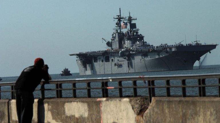 Fleet Week NYC: See photos of ships in New York Harbor and more 22 The city's 20th annual Fleet Week kicks off with the parade of ships up the Hudson River, from the Verazzano-Narrows Bridge to the George Washington Bridge on May 23, 2007.