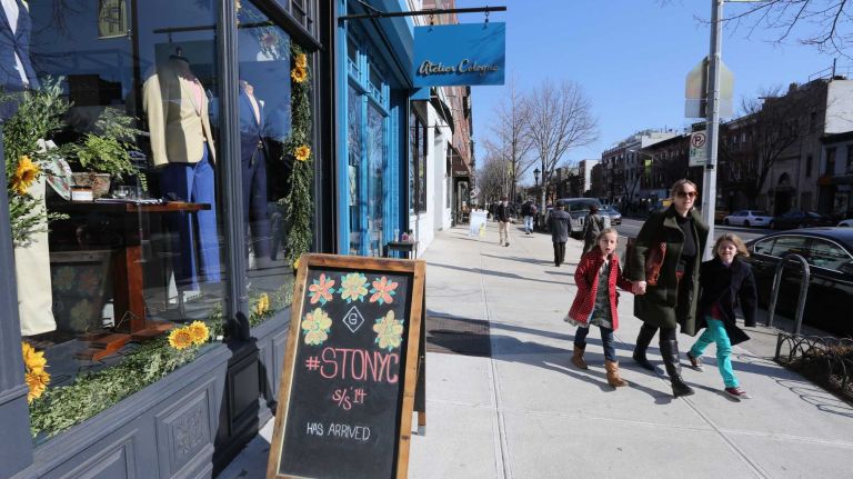 Shops along Atlantic Ave. between Hoyt and Bond streets in Boerum Hill, Brooklyn, Friday Mar. 14, 2014.