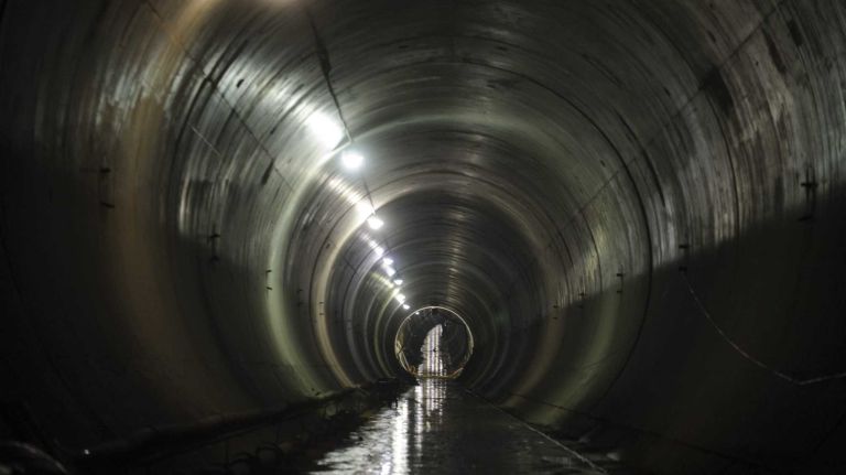 Looking north in the west tunnel between the 72nd and 86th Street caverns of the Second Avenue Subway line on Thursday, May 01, 2014. 