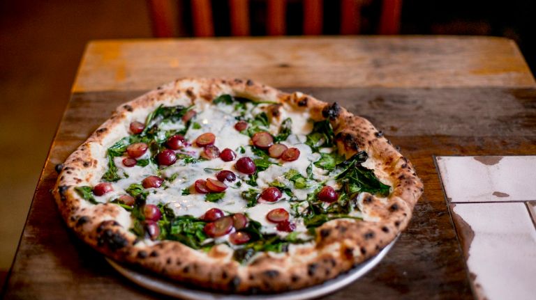 NUMU, the vegan cheese that pizzerias like Paulie Gee’s and Screamer’s love 2 Paulie Gee's Vegan Grapeful Dead pizza, made using vegan cheese NUMU.