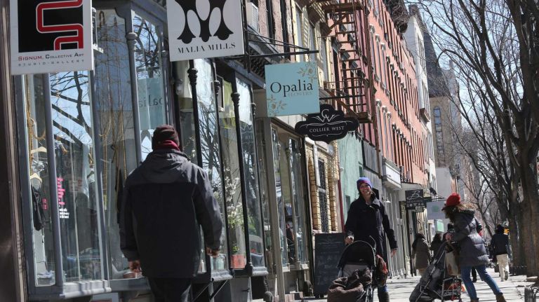 Shops along Atlantic Ave. between Hoyt and Bond streets in Boerum Hill, Brooklyn, Friday Mar. 14, 2014.