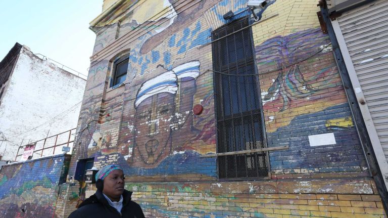 A mural on Fulton street near Brooklyn Ave.