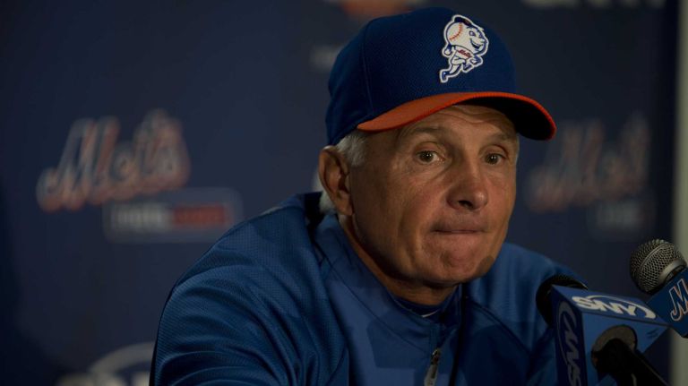 Mets manager Terry Collins talks to the media Friday, Feb. 14, 2014, at spring training in Port St. Lucie, Fla.