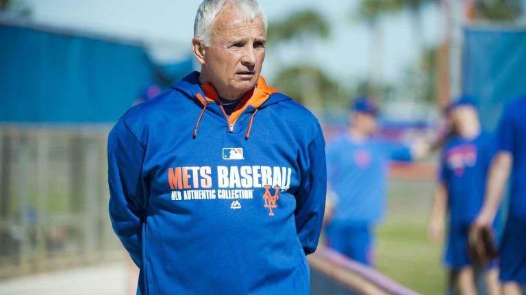 Mets manager Terry Collins looks on Friday, Feb. 14, 2014, during spring training in Port St. Lucie, Fla.