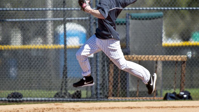 Yankees' Brendan Ryan works out on the morning of Tuesday, Feb. 18, 2014.