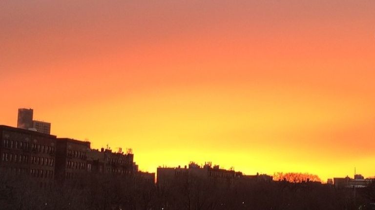 Photo of the day 14 FEBRUARY 21, 2014: The sun sets over Crown Heights. #nofilter