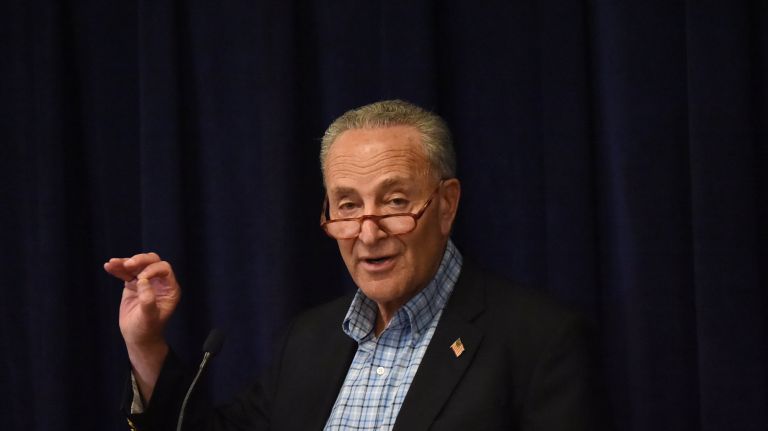 Sen. Schumer calls on President Trump to go forward with gun control despite impeachment inquiry 2 On Sunday, Sen. Charles Schumer pushed the president to move forward with Congress's long-gestating H.R. 8 legislation that would enact universal gun background checks and close loopholes that would allow dangerous individuals to purchase a gun.