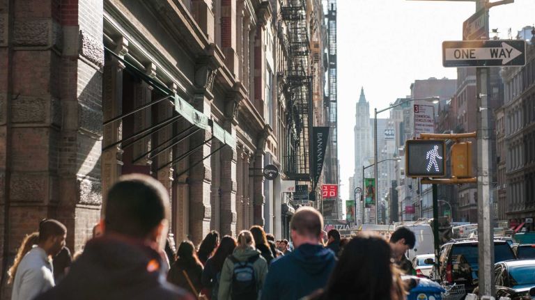 Broadway is one of the busiest streets in SoHo. 
