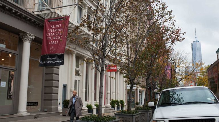 West Broadway is filled with art galleries and high-end shops.