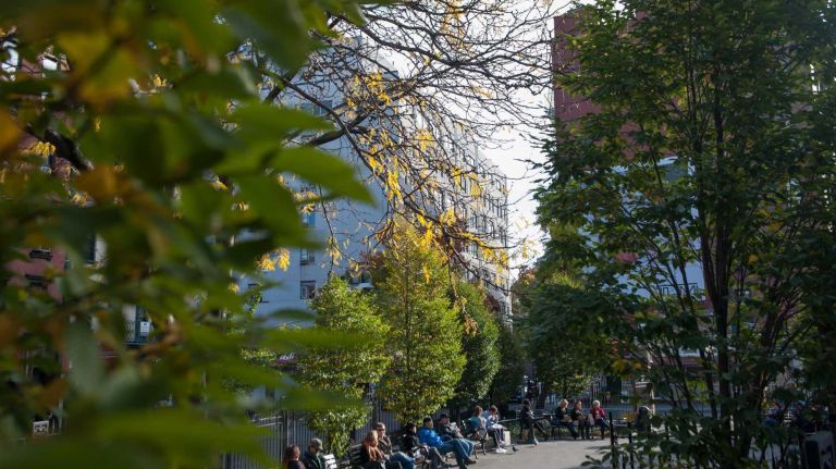 Lieutenant Petrosino Square is located on Lafayette St. just south of Spring St.