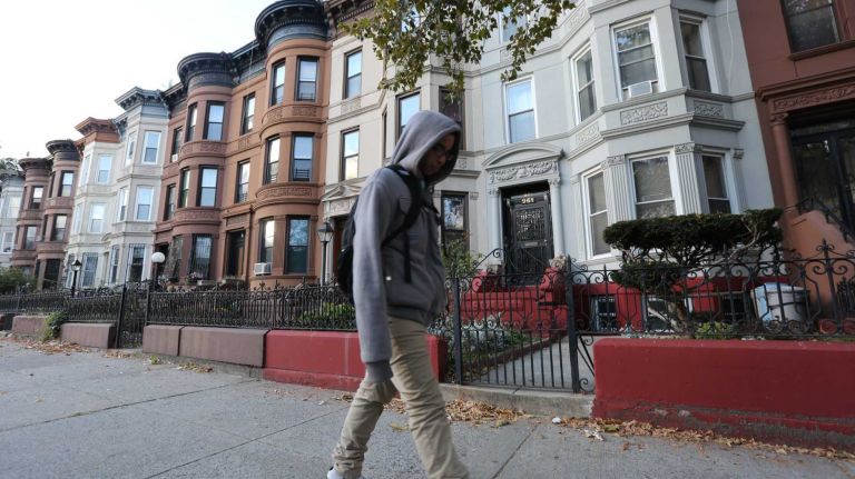 Homes along St. John's Place between New York and Brooklyn avenues. (Oct. 25, 2013)