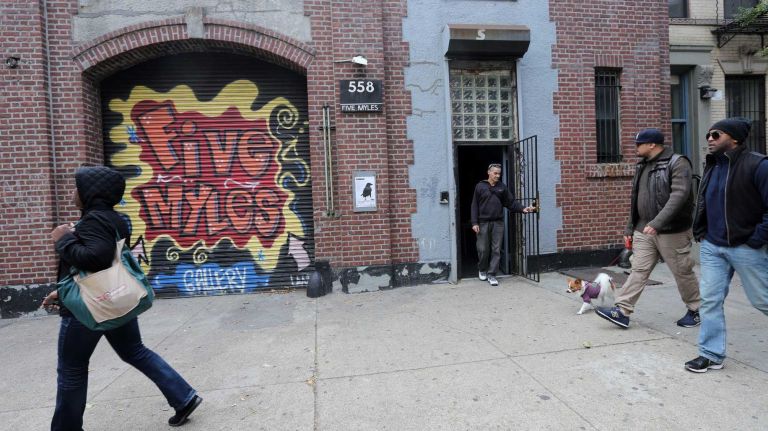 Five Myles Gallery, billed as an exhibition and performance space, is at 558 St. John's Place. (Oct. 25, 2013)