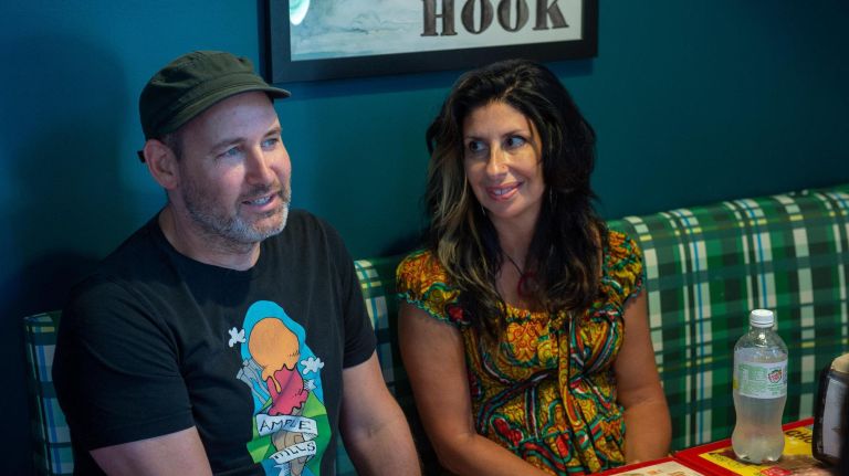 The owners of Ample Hills Brian Smith and Jackie Cuscuna. Ample Hills is opening a new ice cream factory and museum in Red Hook. 421 Van Brunt St. Brooklyn, NY on July 24, 2018.